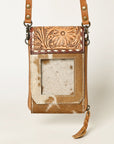 American Darling Cell Phone Holder Hair On Genuine Leather women bag western handbag purse