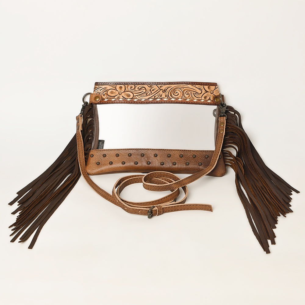 American Darling Clear Bag Hand Tooled Genuine Leather Women Bag Western Handbag Purse