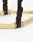 Hilason Western Horse Beautiful Noseband  Tack American Leather Rein with Bosal Set
