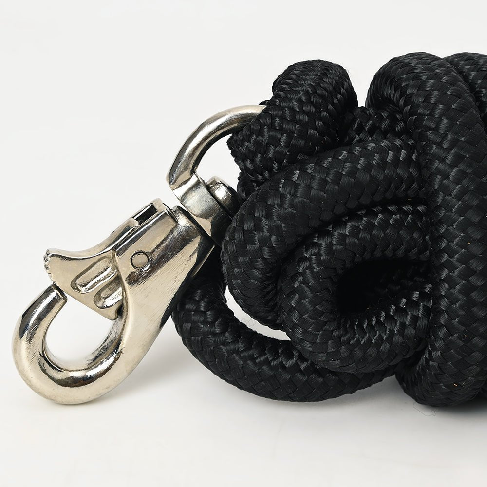 14 ft &amp; 25 ft HILASON Western Tack Horse Genuine Nylon Reins Black &amp; Brown