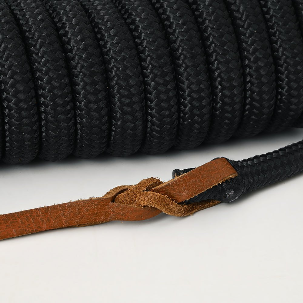 14 ft &amp; 25 ft HILASON Western Tack Horse Genuine Nylon Reins Black &amp; Brown