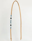 5 Ft Hilason Western Horse Beautiful Beaded Overlay American Leather Whip Tan