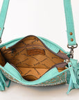American Darling ADBG1322A Hand Tooled Hair-On Genuine Leather Women Bag Western Handbag Purse