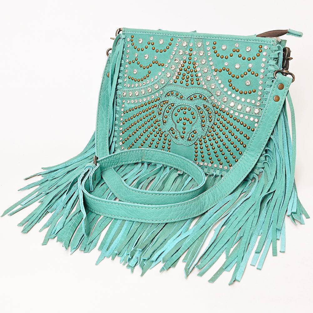 American Darling ADBG1322B Hand Tooled Genuine Leather Women Bag Western Handbag Purse