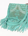 American Darling ADBG1322B Hand Tooled Genuine Leather Women Bag Western Handbag Purse