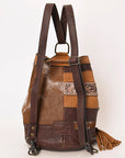 American Darling Bucket Hand Tooled Hair On Genuine Leather Women Bag Western Handbag Purse