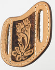 Hilason Leather Angled Knife Scabbard Sheath Cover Floral Tooled