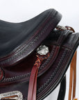 Hilason Western Horse Kids Youth Children Trail Genuine Leather Saddle Dark Brown
