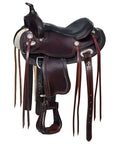 Hilason Western Horse Kids Youth Children Trail Genuine Leather Saddle Dark Brown
