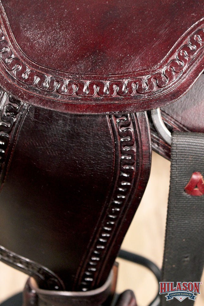 Hilason Western Horse Kids Youth Children Trail Genuine Leather Saddle Dark Brown
