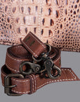 American Darling Western Crocodile Embossed Women Genuine Leather Handbag Purse Bag