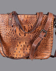American Darling Western Crocodile Embossed Women Genuine Leather Handbag Purse Bag