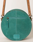 American Darling Canteen Hand Tooled Suede Genuine Leather Women Bag Western Handbag Purse