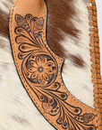 American Darling Adbga488 Tote Hand Tooled Hair-On Genuine Leather Women Bag Western Handbag Purse