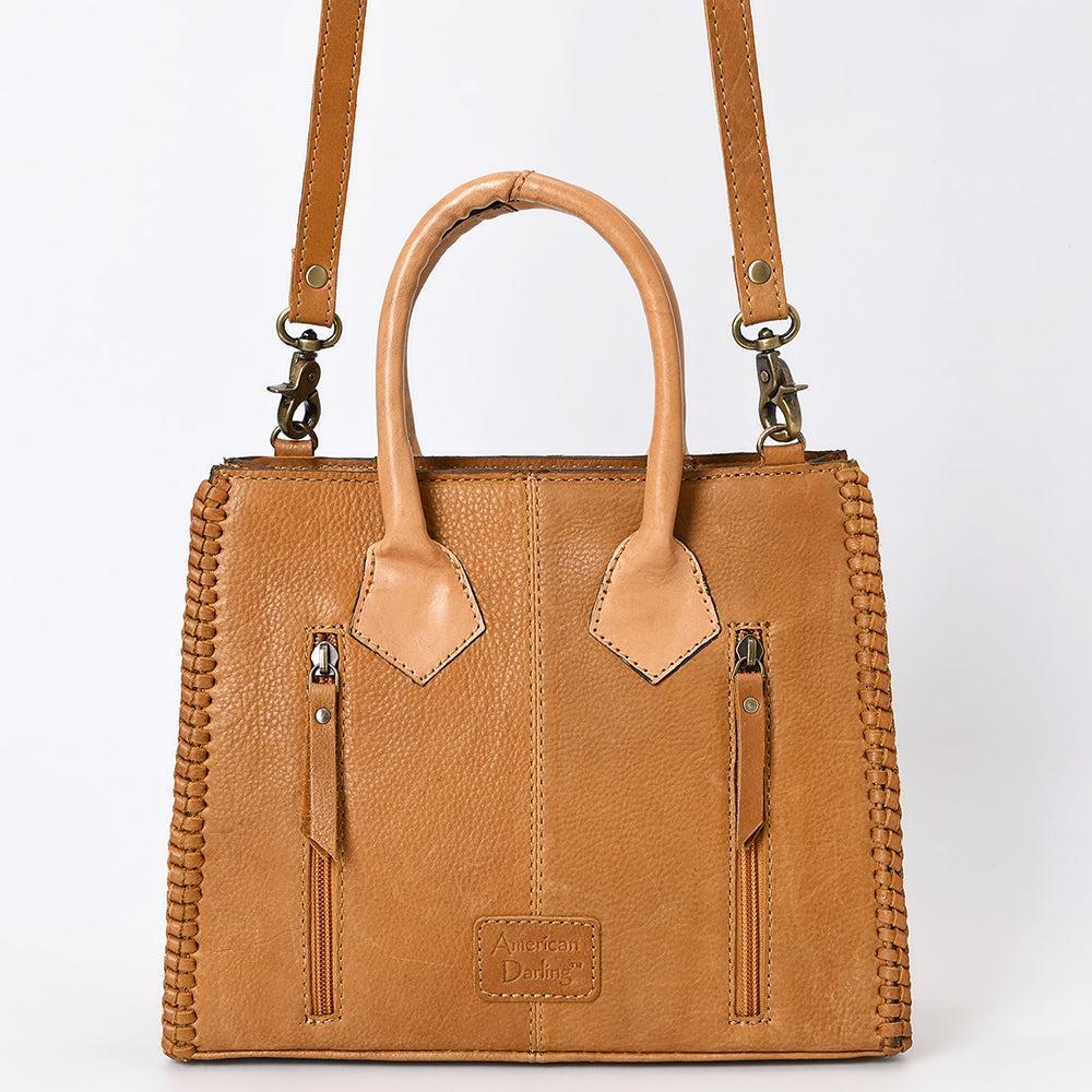 American Darling Adbga488 Tote Hand Tooled Hair-On Genuine Leather Women Bag Western Handbag Purse