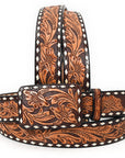 American Darling ADBLF238-L Beautifully Hand Tooled Genuine American Leather Belt Men and  Women