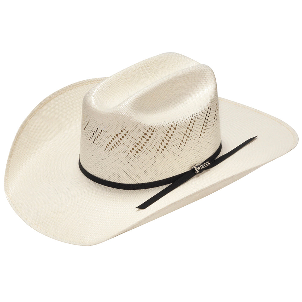 M&amp;F Western Cowboy Hat Adult Shantung Vent  Natural