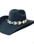 HILASON Beaded  American Style Western Cowgirl Handmade Hatband Tan