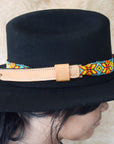 HILASON Beaded  American Style Western Cowgirl Handmade Hatband Tan