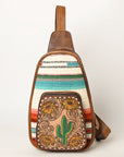American Darling Sling Hand Tooled Saddle Blanket Genuine Leather women bag western handbag purse