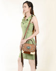 American Darling Briefcase Saddle Blanket Hair On Genuine Leather women bag western handbag purse