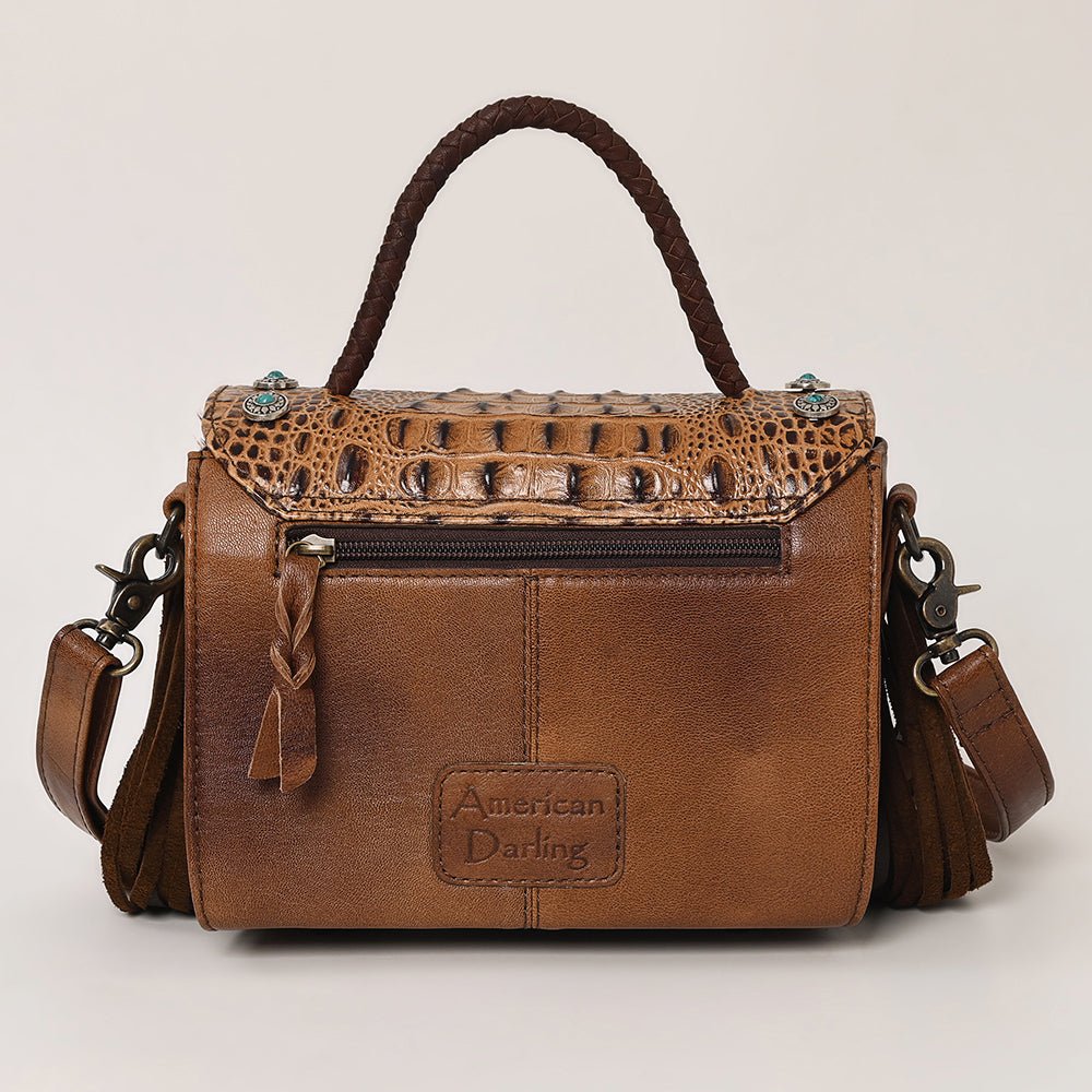 American Darling Briefcase Saddle Blanket Hair On Genuine Leather women bag western handbag purse