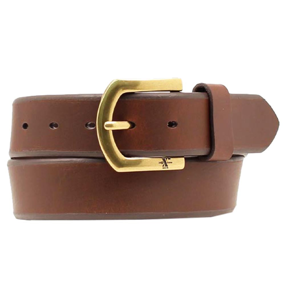 1 1/2" Strap Nocona Western Leather Mens Belt Brown &amp; Brass Buckle