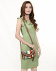 American Darling Hand Tooled Saddle Blanket Genuine Leather Women Bag Western Handbag Purse