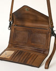 American Darling Hand Tooled Saddle Blanket Genuine Leather Women Bag Western Handbag Purse