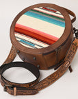 American Darling ADBG1391B Cross Body Hand Tooled Genuine Leather Women Bag Western Handbag Purse