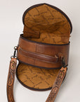American Darling ADBG1391B Cross Body Hand Tooled Genuine Leather Women Bag Western Handbag Purse