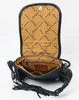 American Darling ADBG1392A Messenger Saddle Blanket Genuine Leather Women Bag Western Handbag Purse
