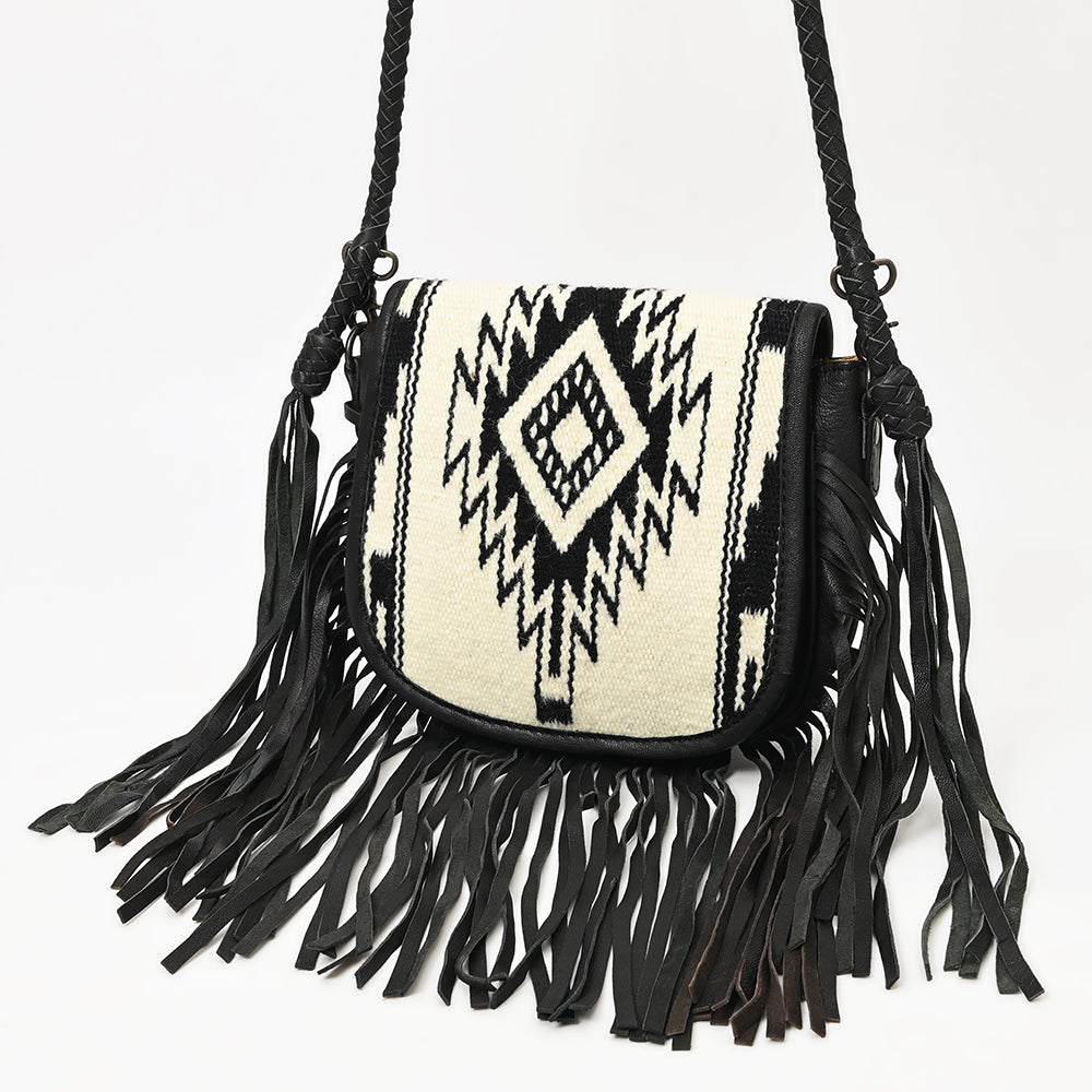 American Darling ADBG1392A Messenger Saddle Blanket Genuine Leather Women Bag Western Handbag Purse