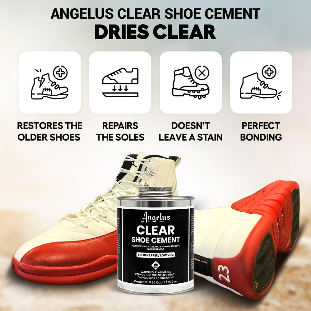 ANGELUS Clear Shoe Cement 1 Quartz For Strong &amp; Durable Bond