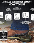 ANGELUS Clear Shoe Cement 1 Quartz For Strong & Durable Bond