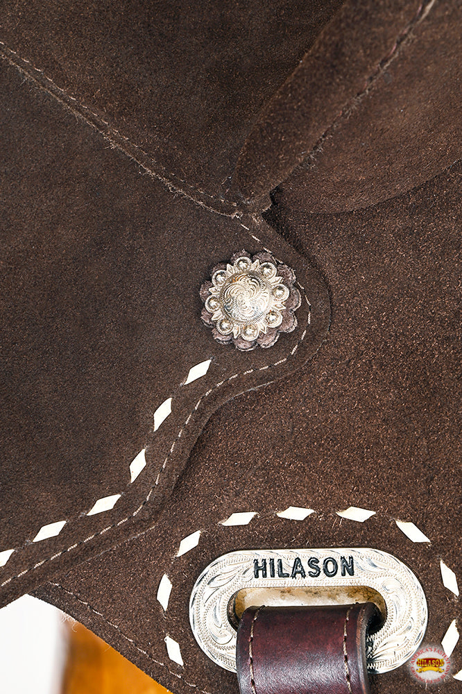 14-In Flex Tree Western Buckstitch Trail Barrel Handcrafted Leather Saddle For Endurance