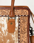 American Darling ADBG1393 Cross Body Hand Tooled Hair On Genuine Leather women bag western handbag purse