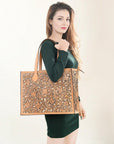 American Darling ADBGZ787A Hand Tooled Genuine Leather Women Bag Western Handbag Purse