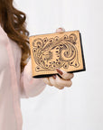 American Darling ADBGZ791A Hand Tooled Genuine Leather Women Bag Western Handbag Purse
