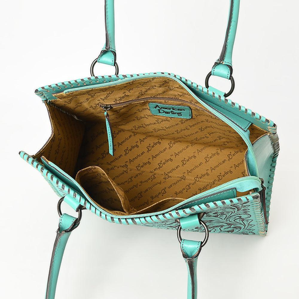 American Darling Adbgz793B Tote Hand Tooled Genuine Leather Women Bag Western Handbag Purse