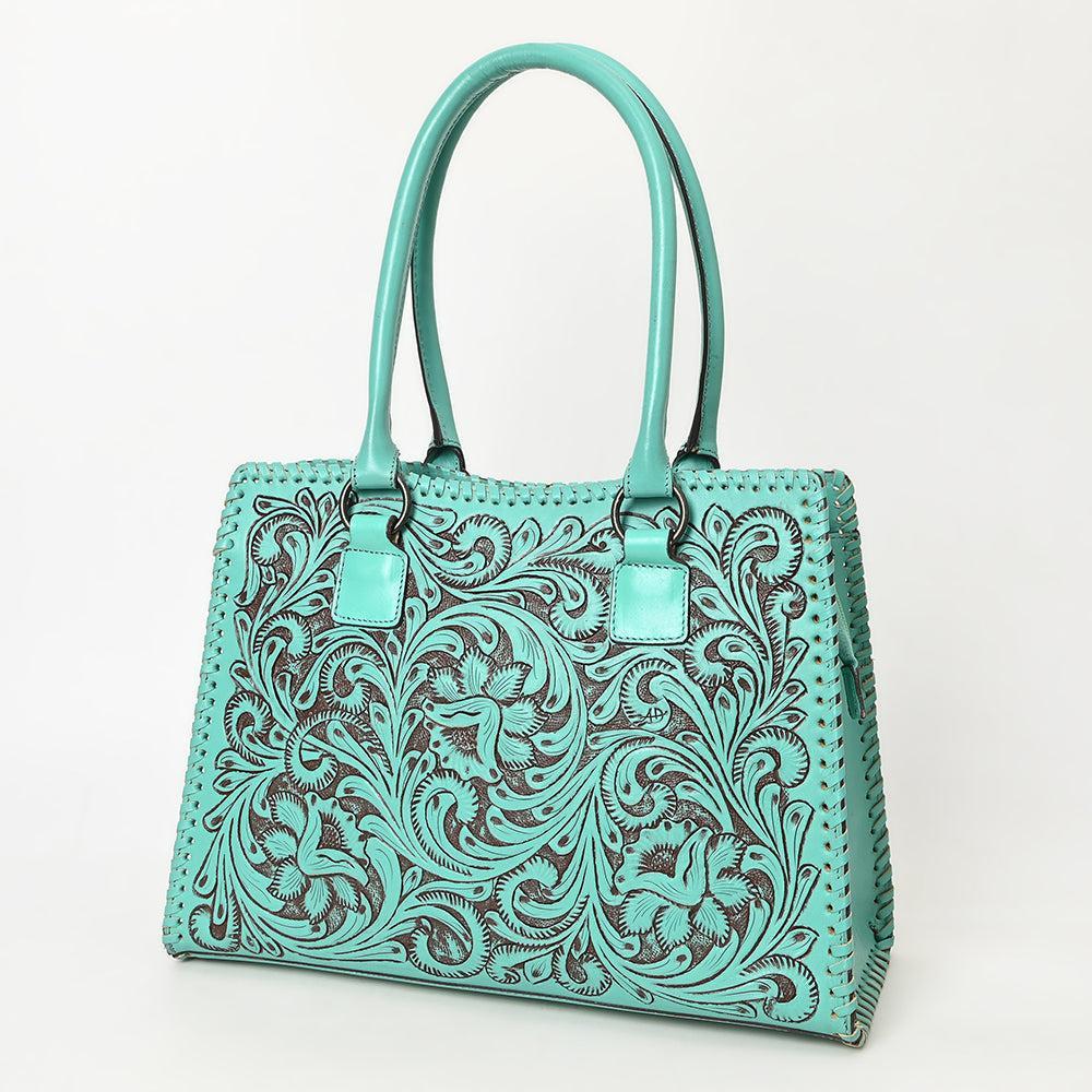 American Darling Adbgz793B Tote Hand Tooled Genuine Leather Women Bag Western Handbag Purse