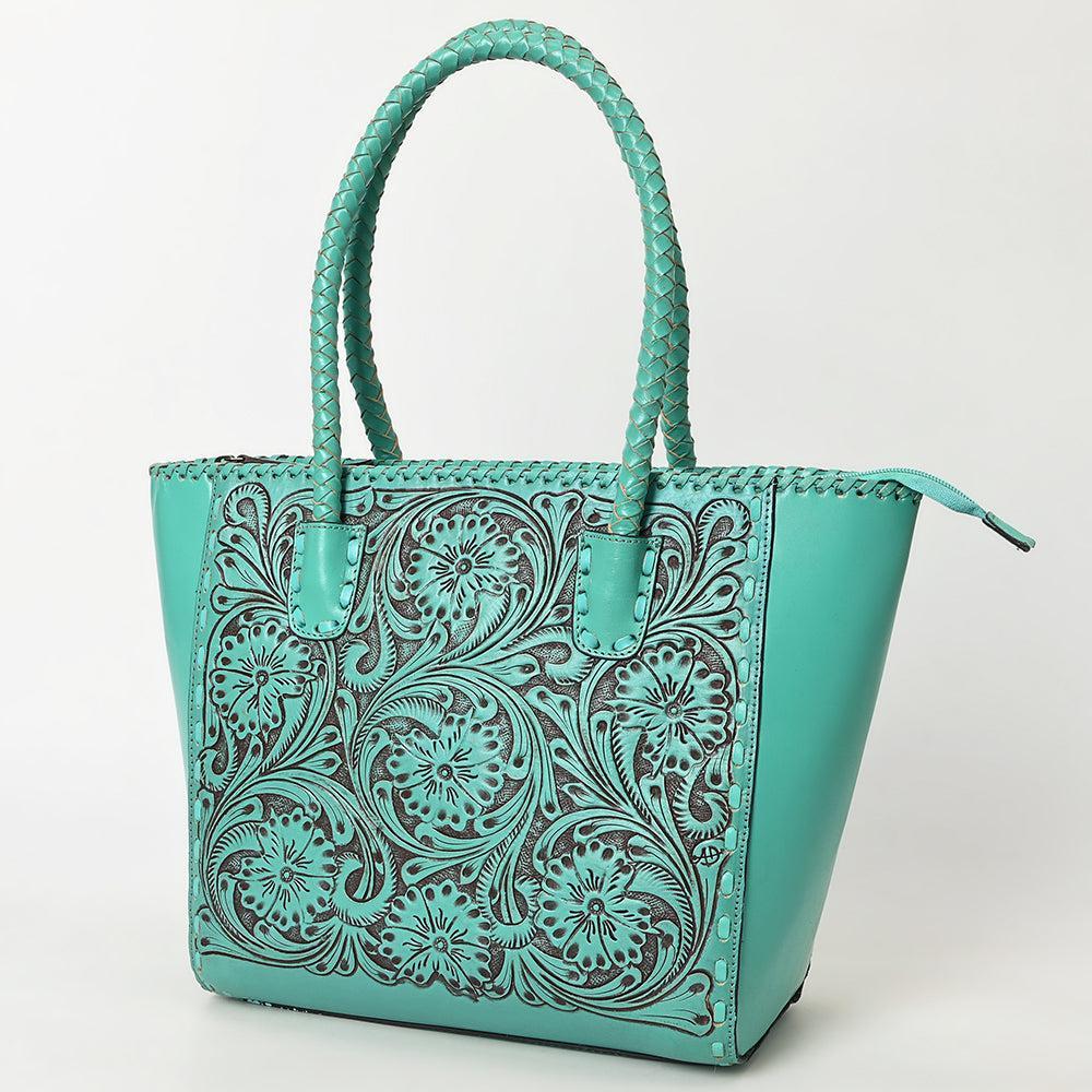 Tote Hand Tooled Genuine Leather women bag western handbag purse