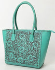 Tote Hand Tooled Genuine Leather women bag western handbag purse