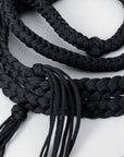 8 ft Hilason Western Horse Nylon Rope With Fringes Snap Black