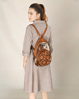 American Darling ADBGA507 Hand Tooled Hair-On Genuine Leather Women Bag Western Handbag Purse