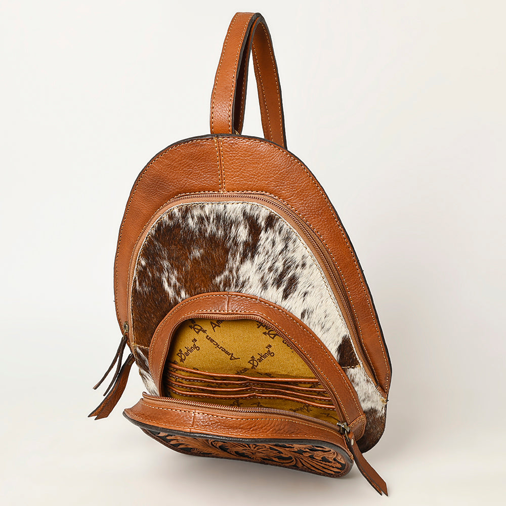 American Darling ADBGA507 Hand Tooled Hair-On Genuine Leather Women Bag Western Handbag Purse