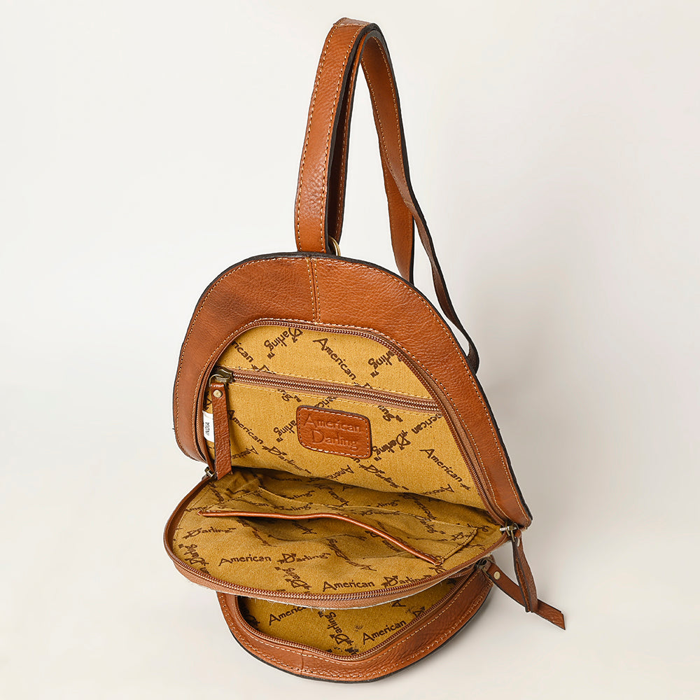 American Darling ADBGA507 Hand Tooled Hair-On Genuine Leather Women Bag Western Handbag Purse