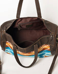 OHLAY OHA102B DUFFEL Upcycled Wool Genuine Leather women bag western handbag purse