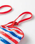 Americana Stripe Cutout Spaghetti Strap Swimsuit