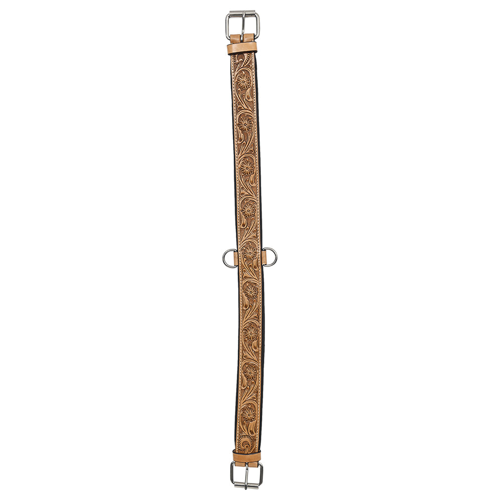 HILASON Western Horse Genuine Leather Hand Tooled Floral Design Headstall Breast Collar Tan